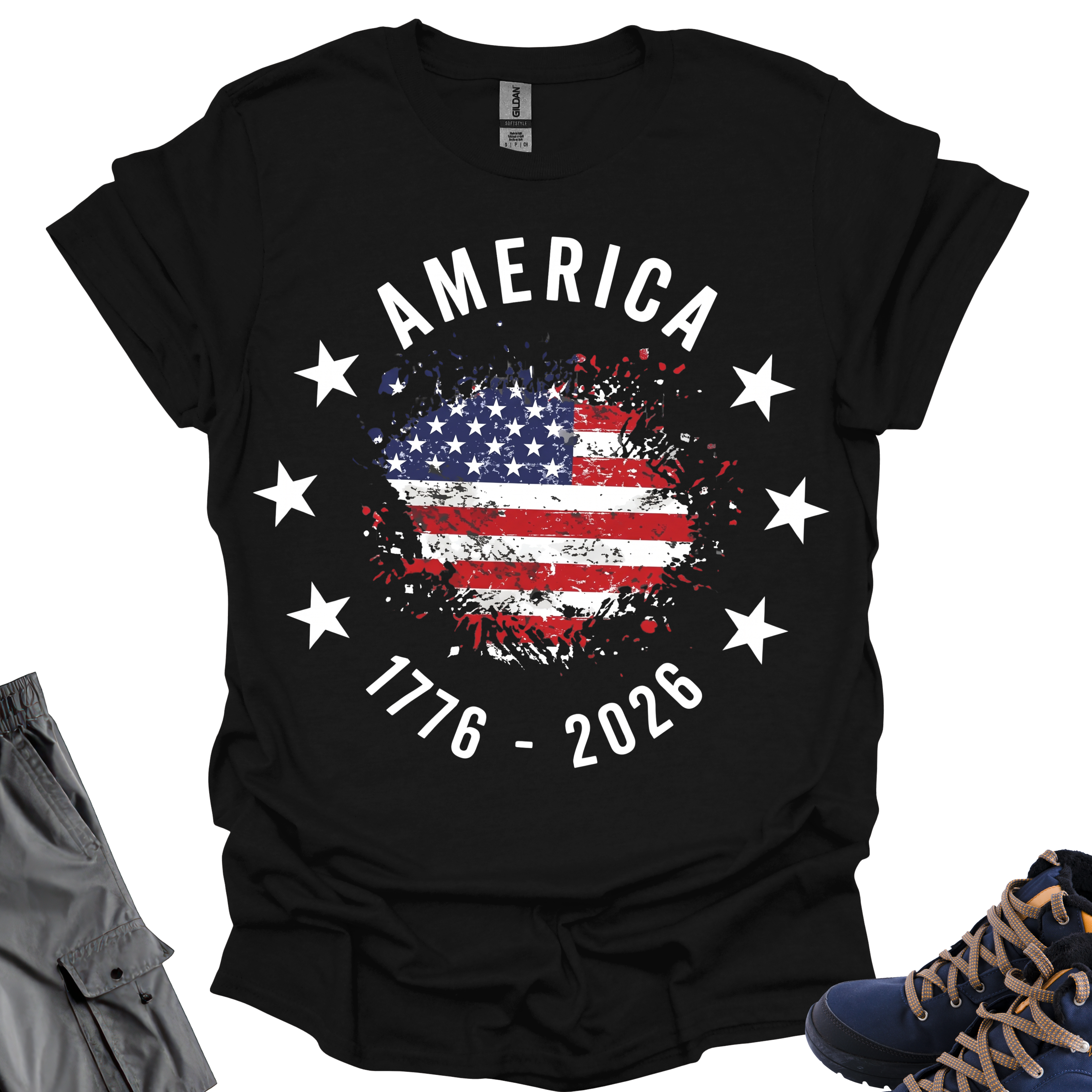 America 1776-2026 Splat T-Shirt Printify