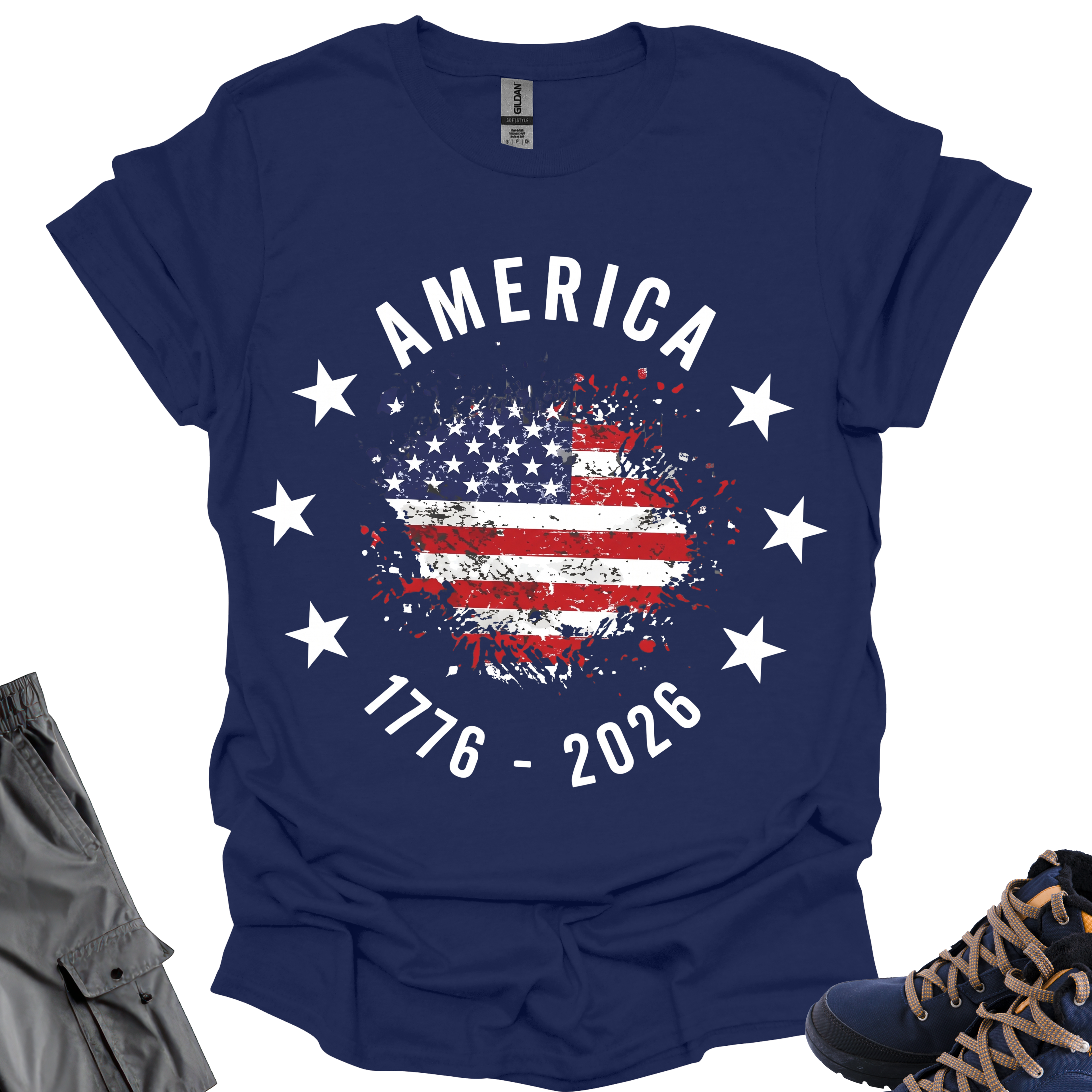 America 1776-2026 Splat T-Shirt Printify