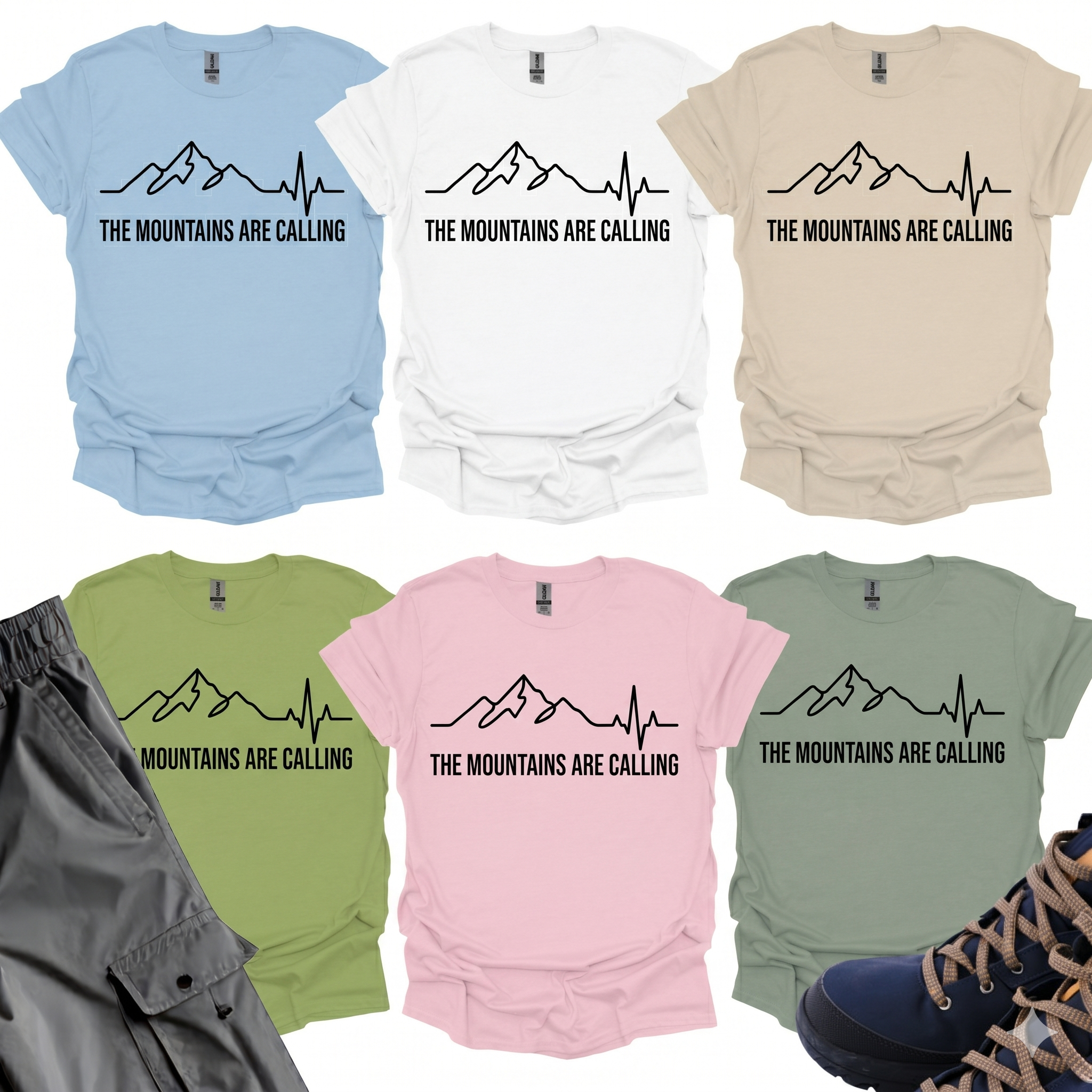 The Mountains Are Calling  Graph T-Shirt Printify