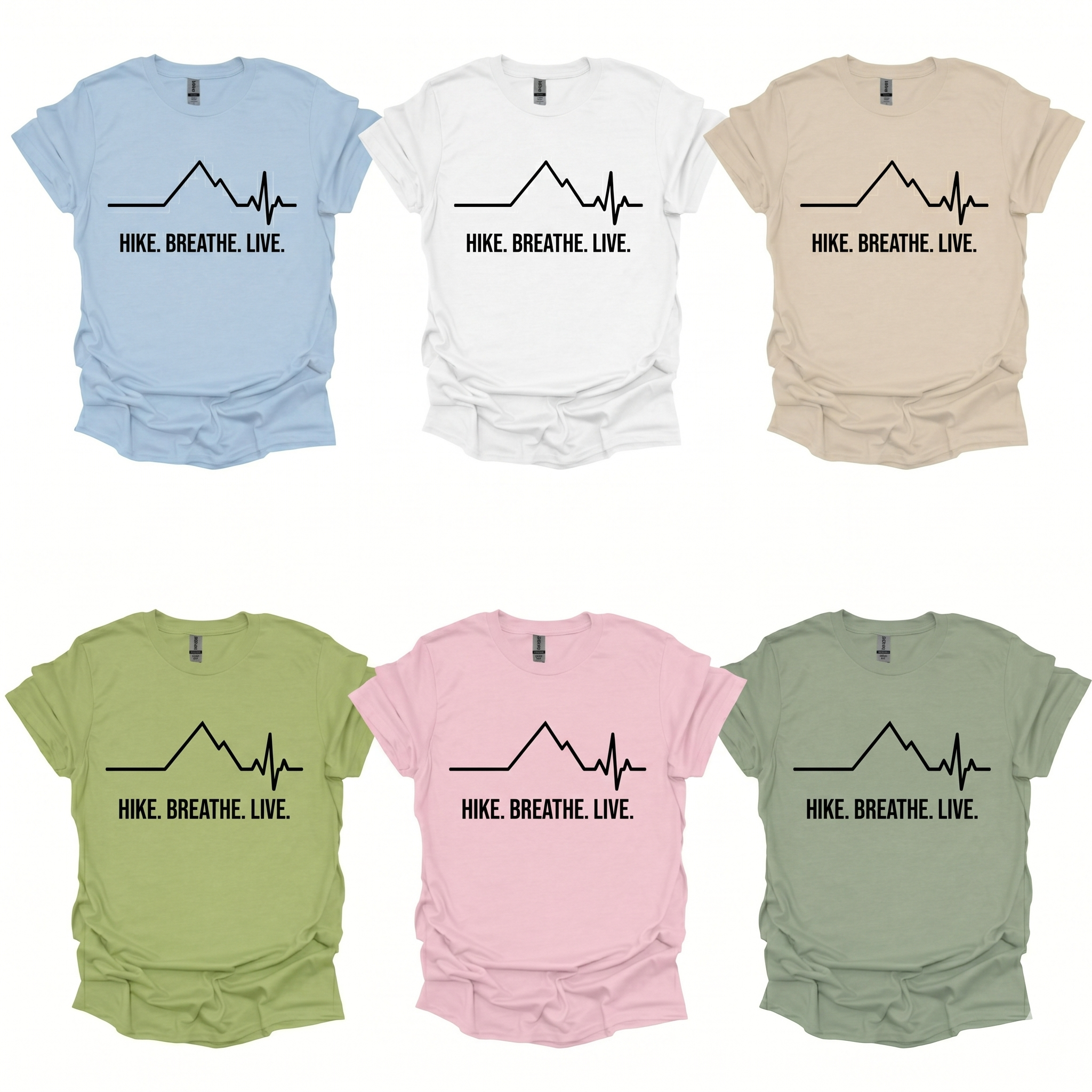 Hike Breathe Live T-Shirt Printify