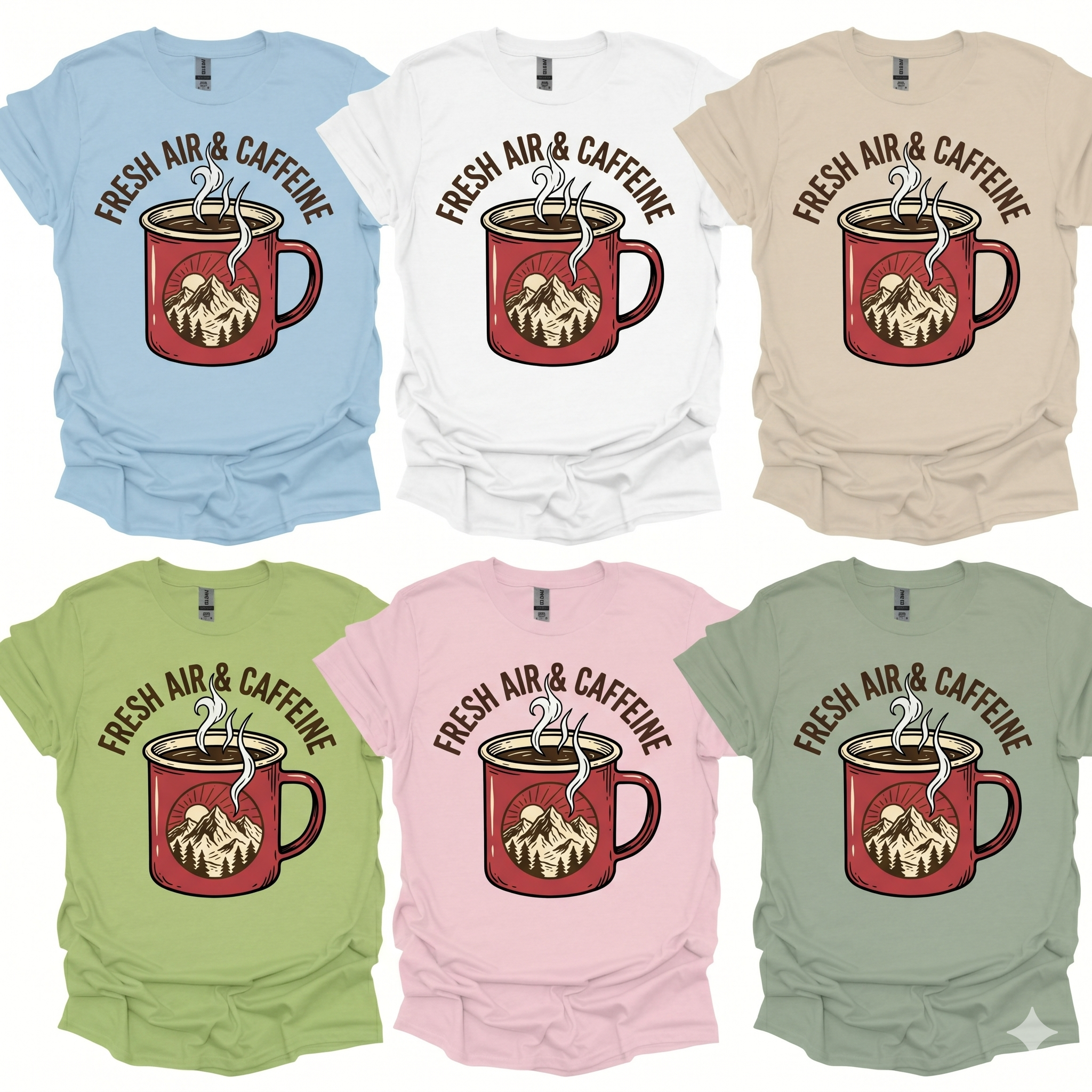 Fresh Air & Caffeine T-Shirt Printify