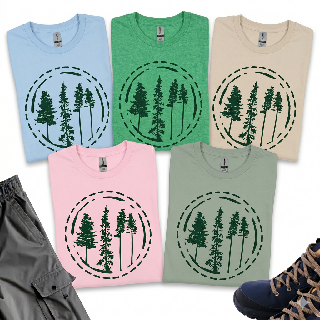Circle Forest T-Shirt Printify