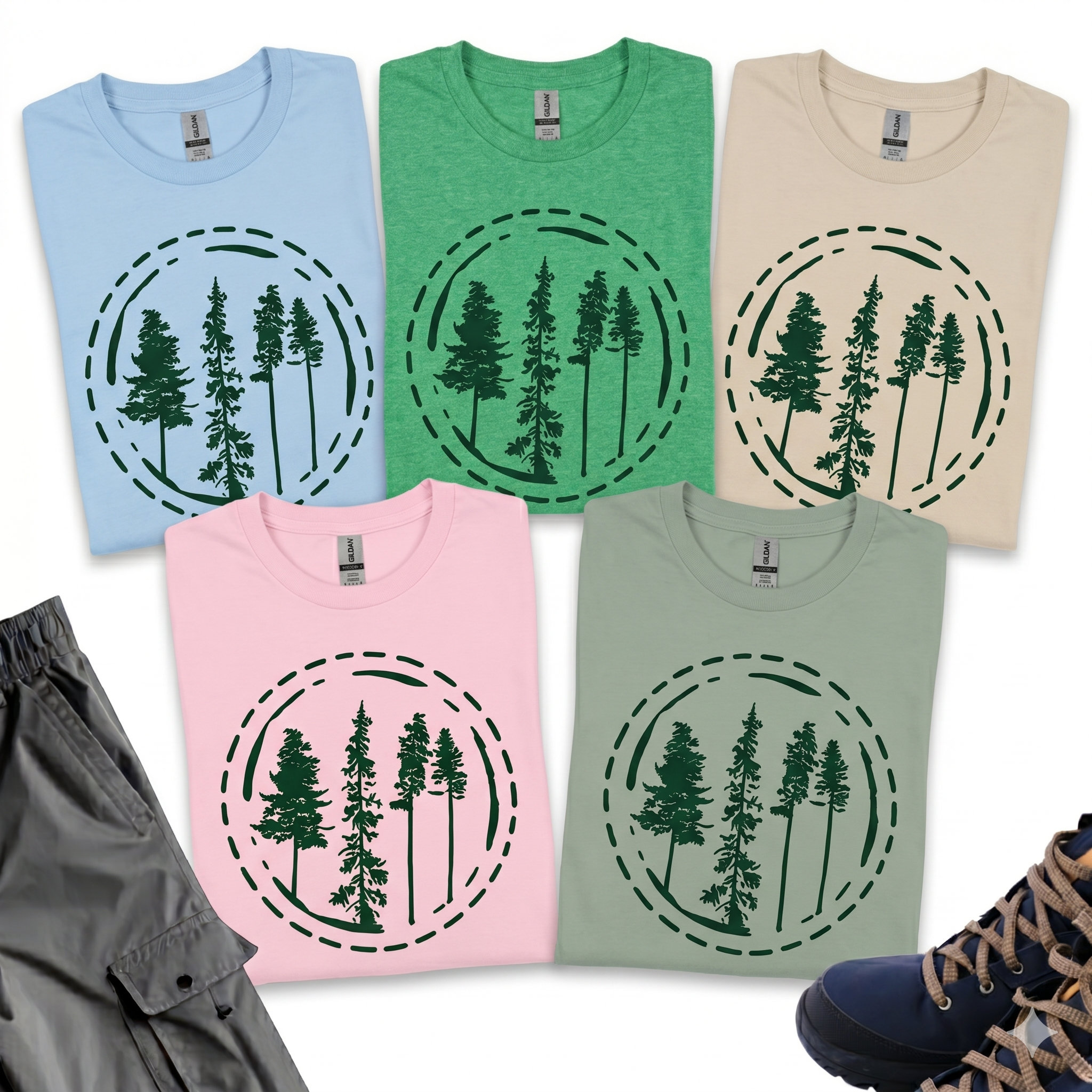 Circle Forest T-Shirt Printify