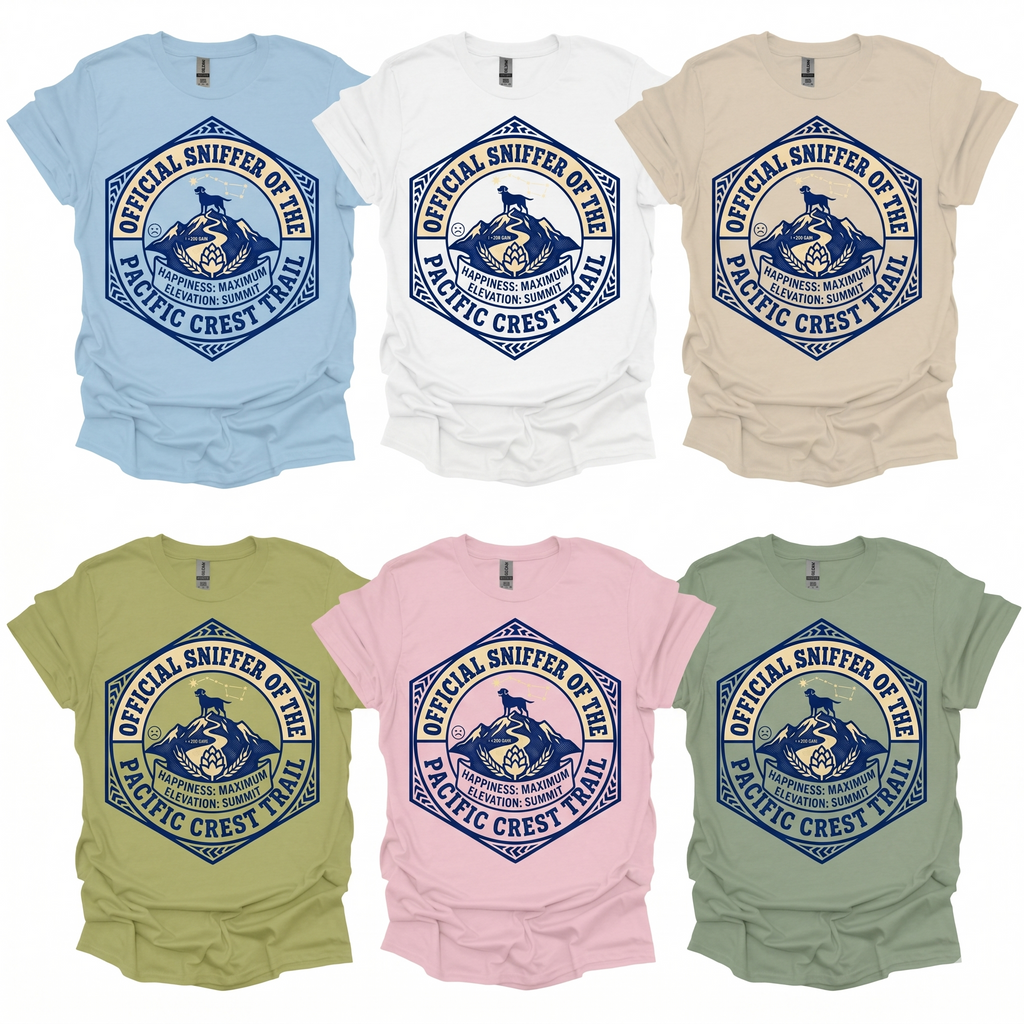 Official Sniffer of the Pacific Crest Trail T-Shirt Printify
