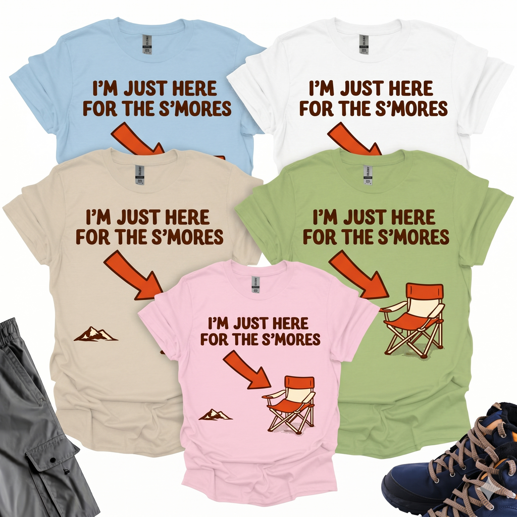 Im Just Here for the Smores T-Shirt Printify