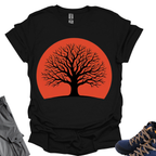 Orange Sun with Black Tree Printify