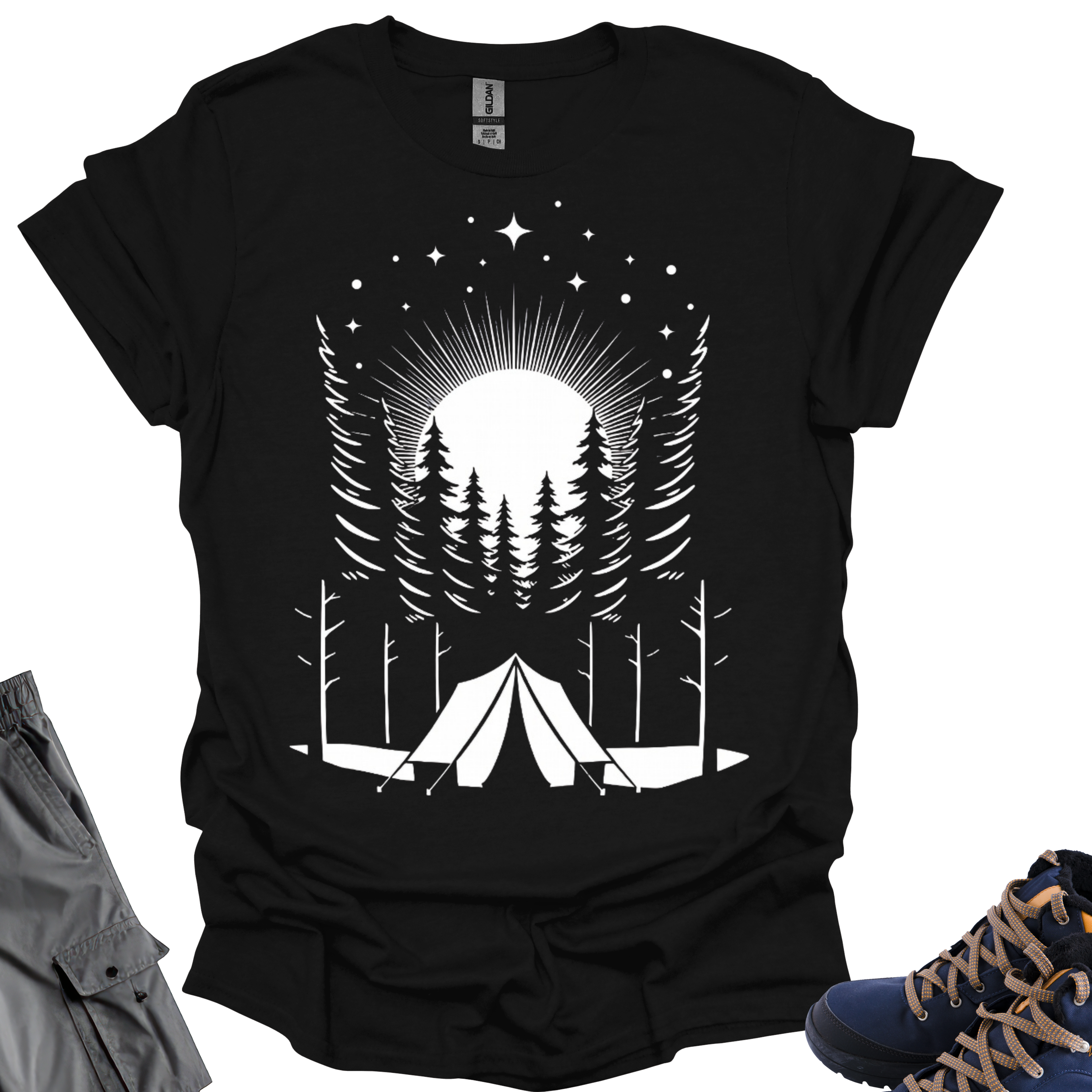 Camping Under the Moon T-Shirt Printify