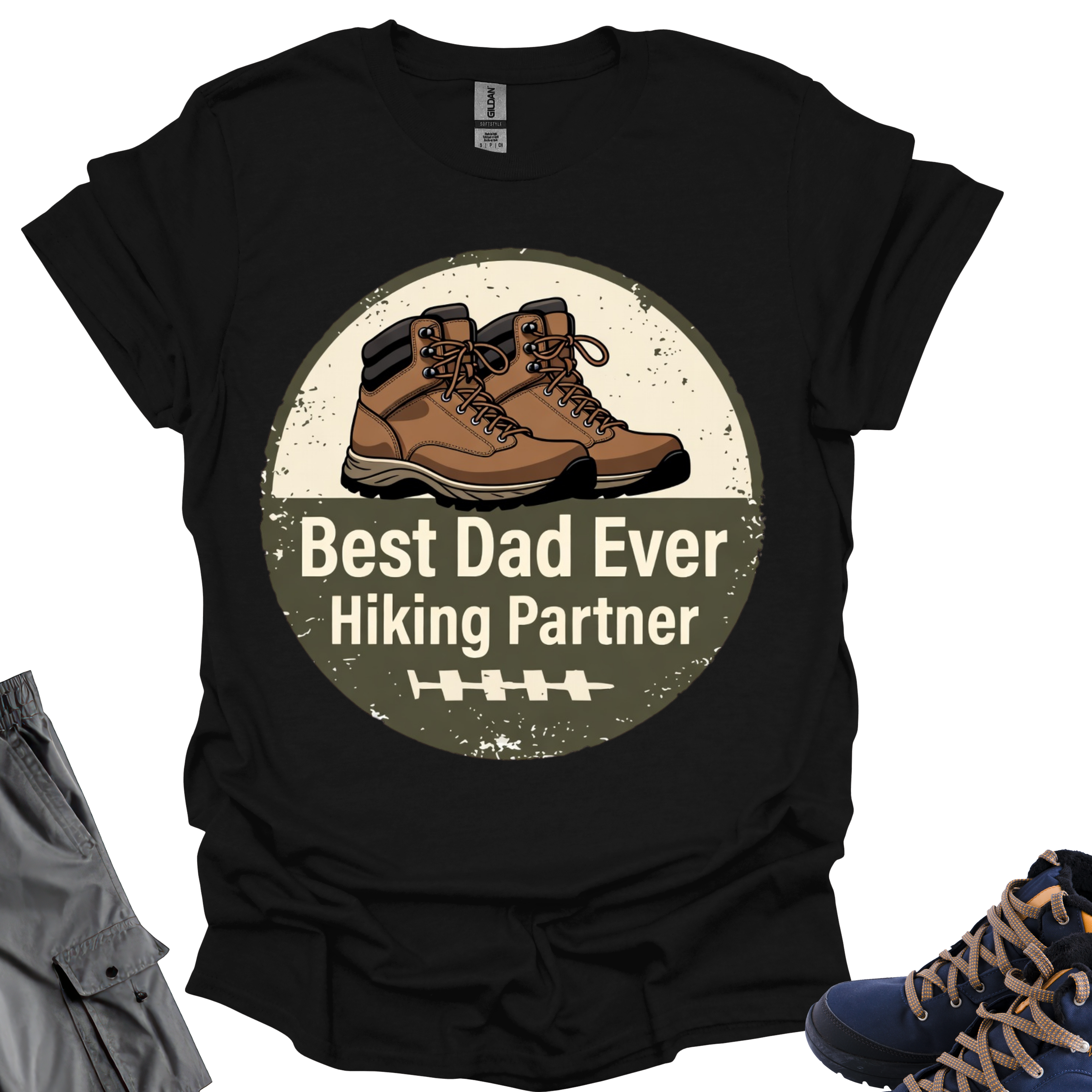 Best Dad Ever Hiking Partner T-Shirt Printify
