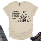 Camping Recharging My Battery By Avoiding  Yours T-Shirt Printify