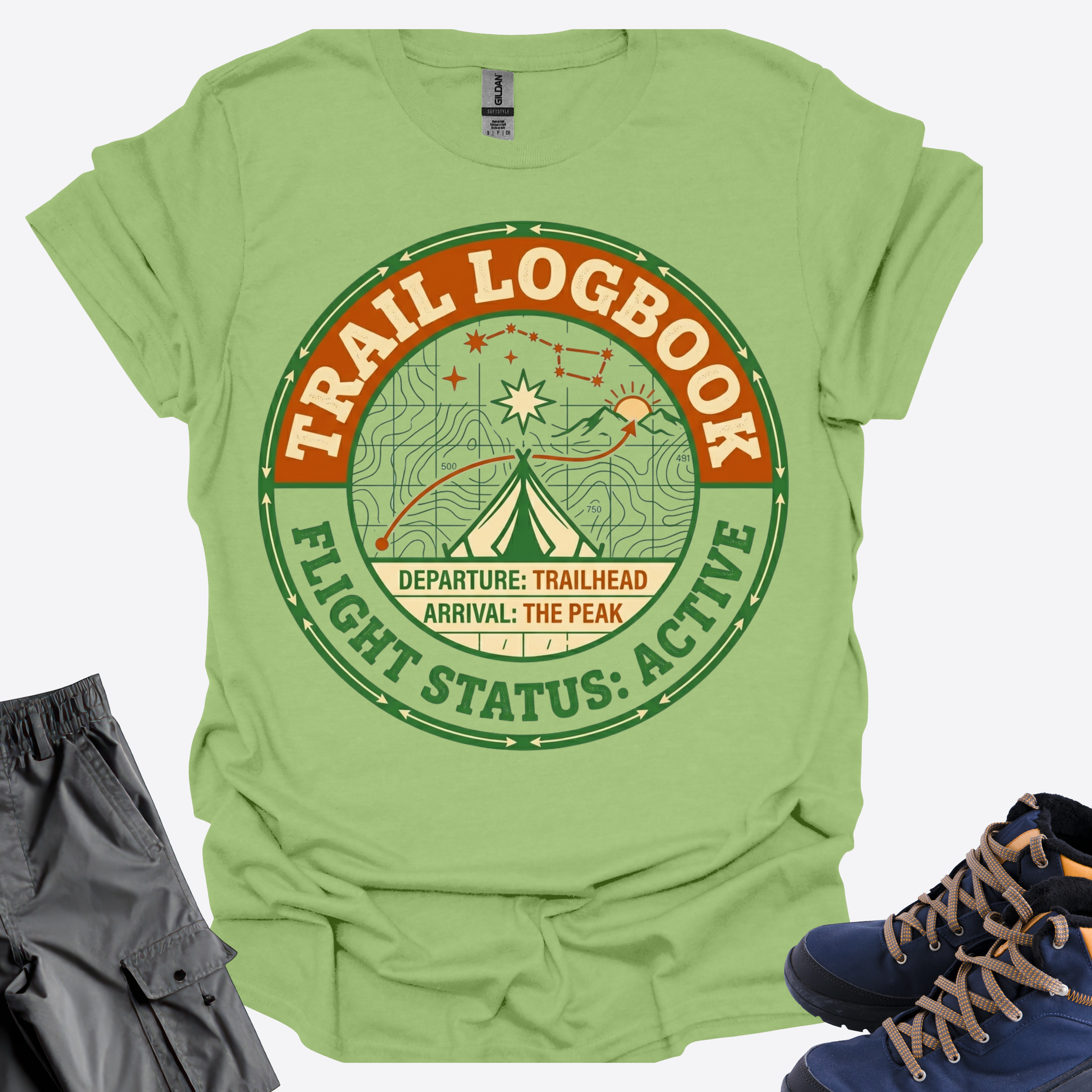Trail Logbook T-Shirt Printify