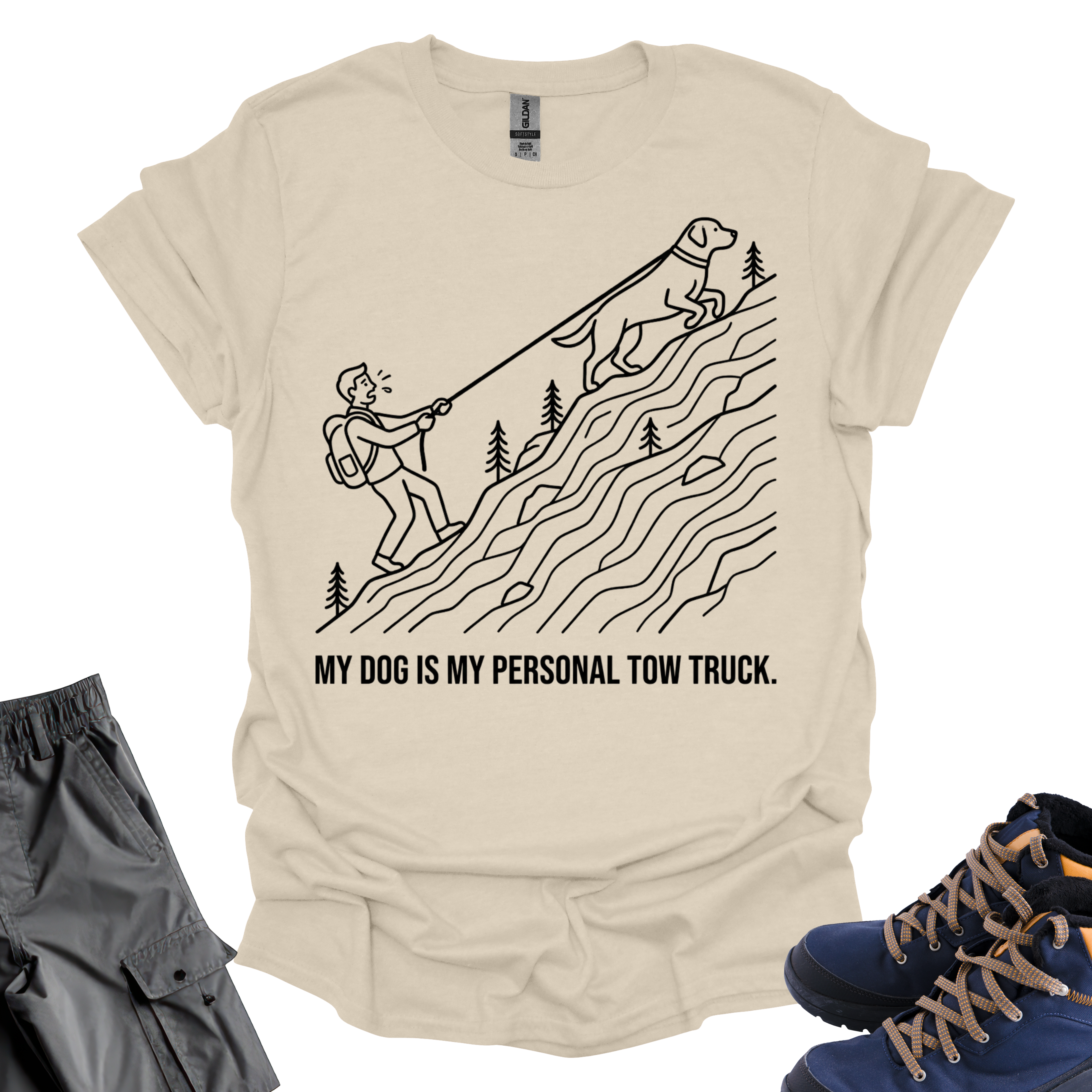My Dog Is My Personal Tow Truck T-Shirt Printify