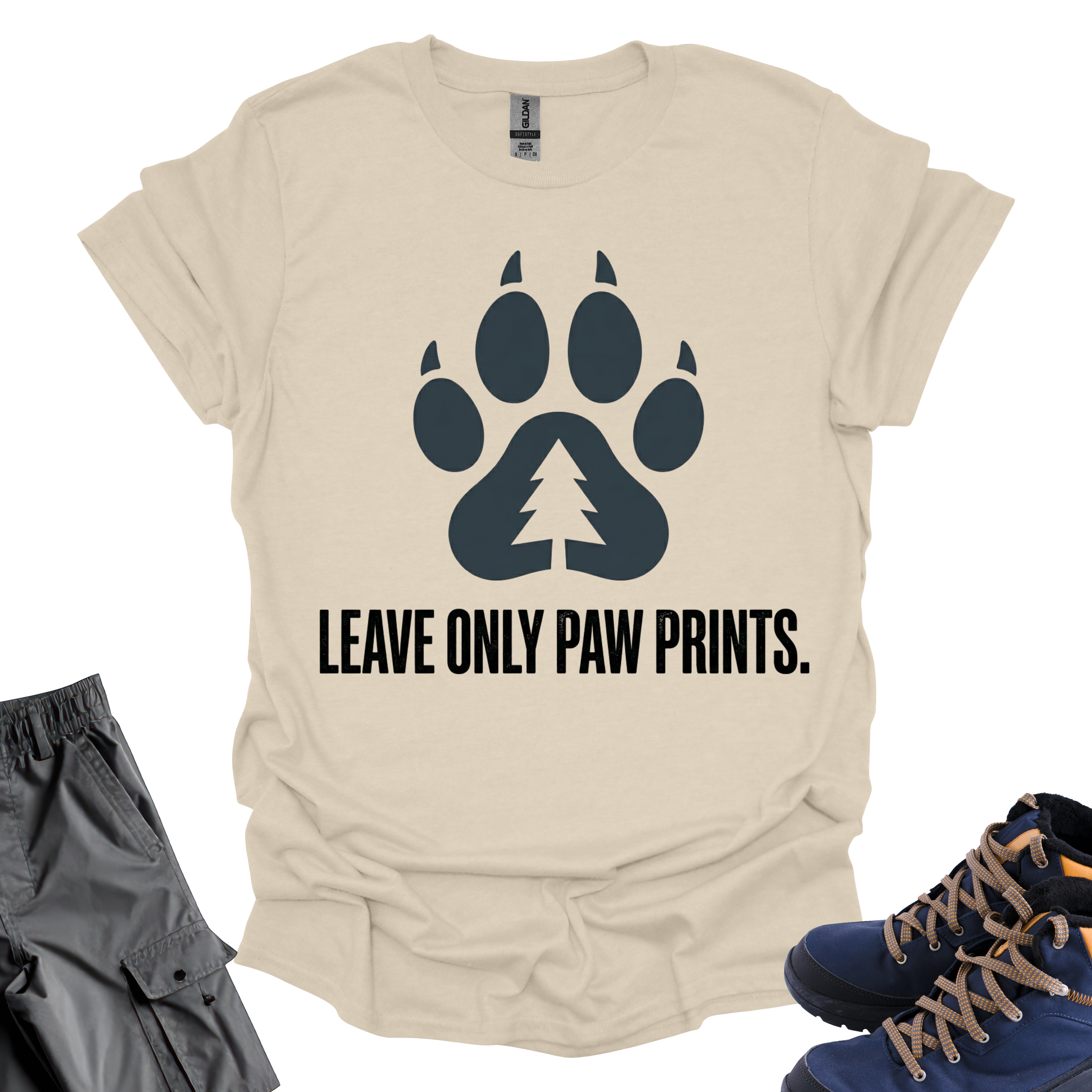 Leave Only Paw Prints T-Shirt Printify