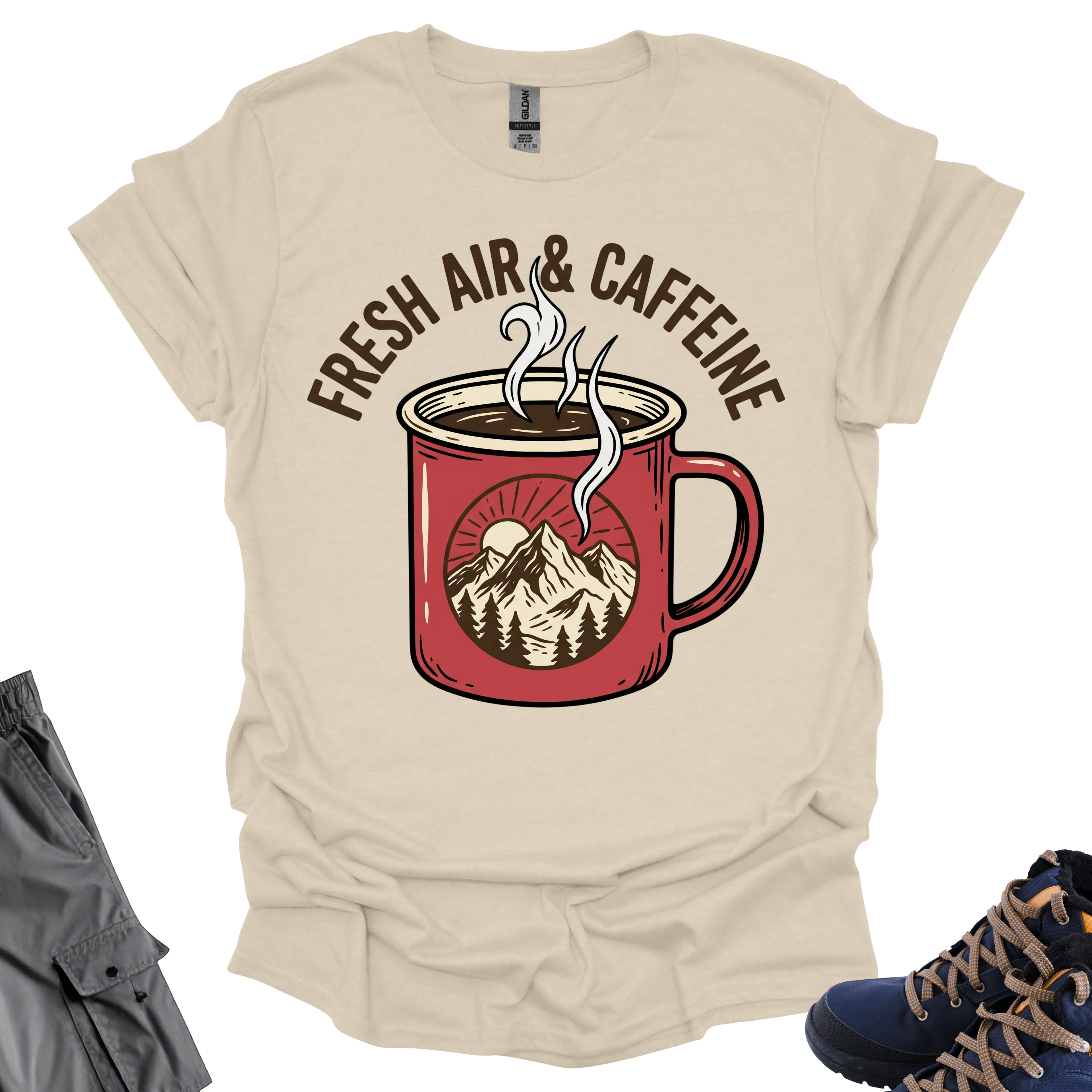 Fresh Air & Caffeine T-Shirt Printify