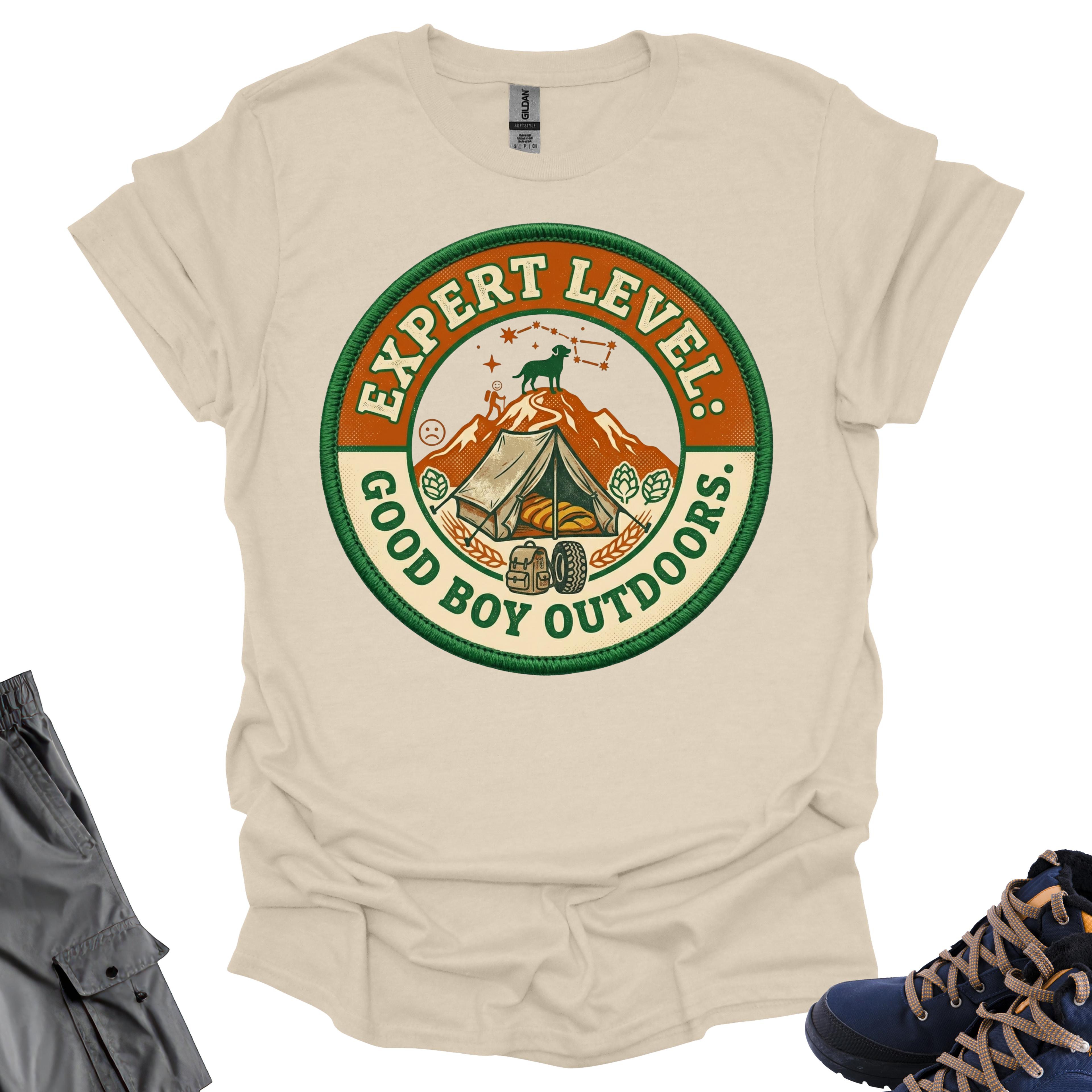 Expert Level Good Boy Outdoors T-Shirt Printify