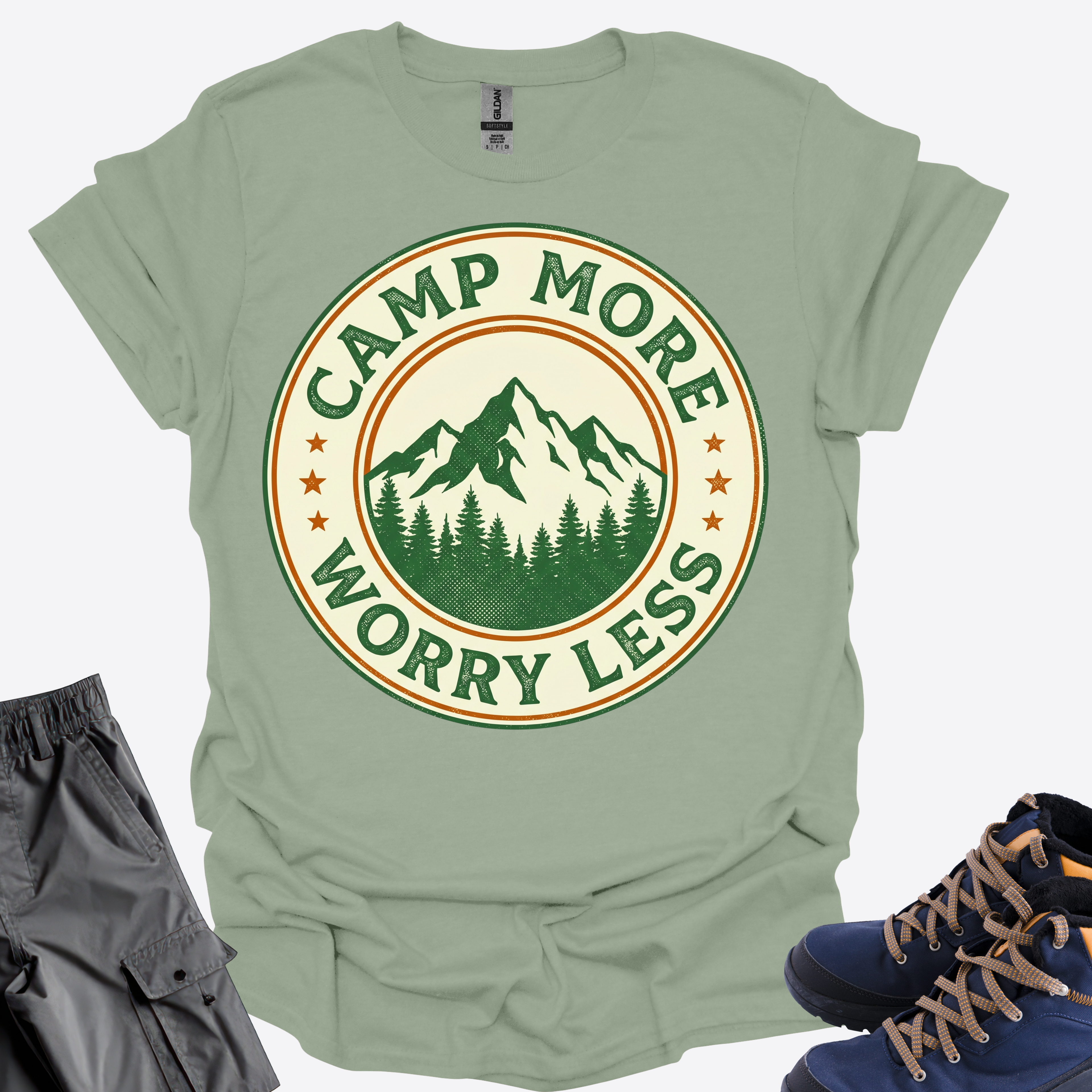 Camp More Worry Less T-Shirt Printify