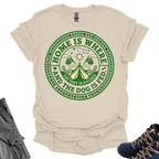 Home Is Where and The Dog Is Fed T-Shirt Printify